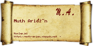 Muth Arián névjegykártya